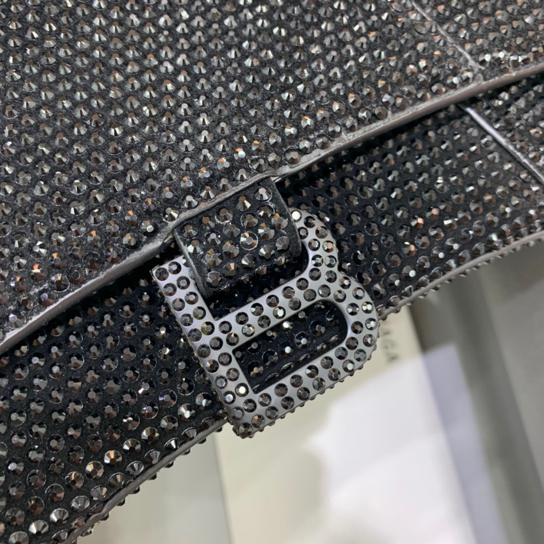 Balen Hourglass XS Handbag In Black, For Women, Bags 7.4in/19cm 59283328D071071