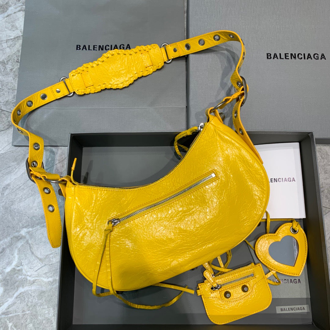 Balen Le Cagole XS Shoulder Bag In Yellow, For Women, Bags 13in/33cm