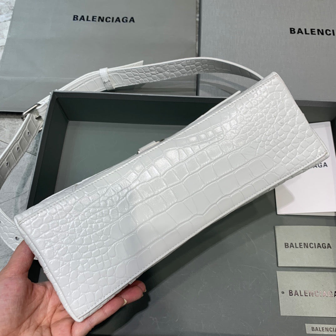 Balen Downtown Small Shoulder Bag In White, For Women, Bags 11.8in/30cm