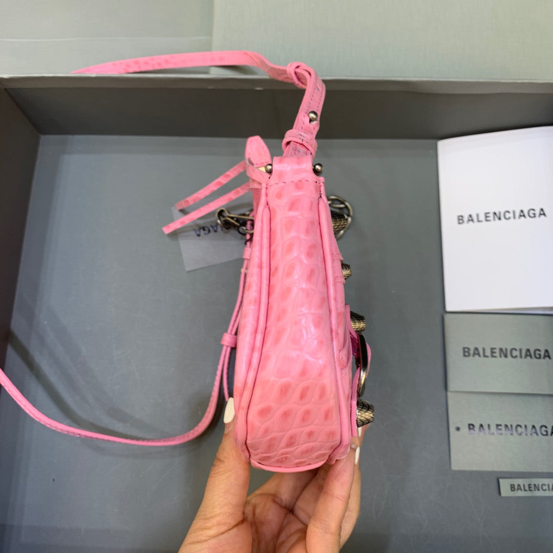 Balen Le Cagole Mini Bag With Chain In Pink, For Women, Bags 8.2in/21cm