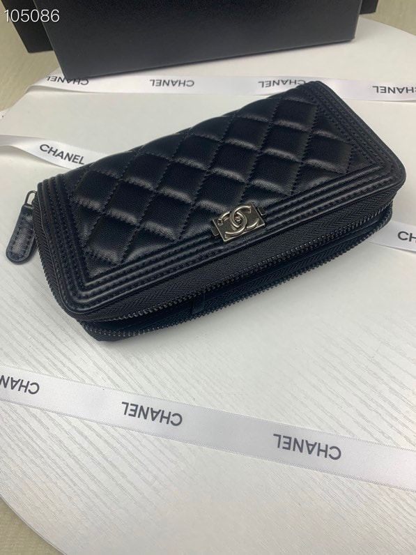 CHL BOY LONG ZIPPED WALLET BLACK 19.4CM
