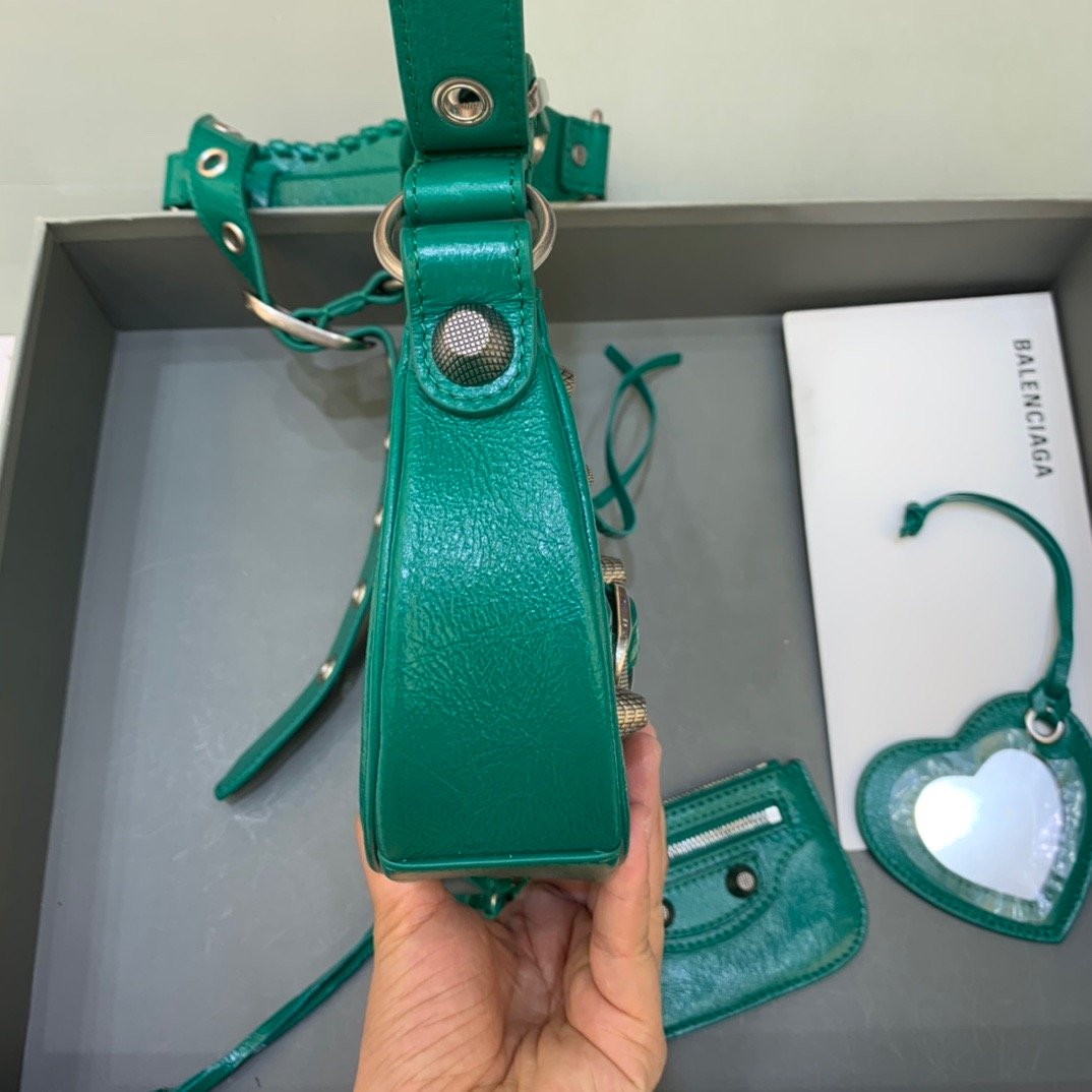 Balen Le Cagole XS Shoulder Bag In Green, For Women, Bags 10.2in/26cm