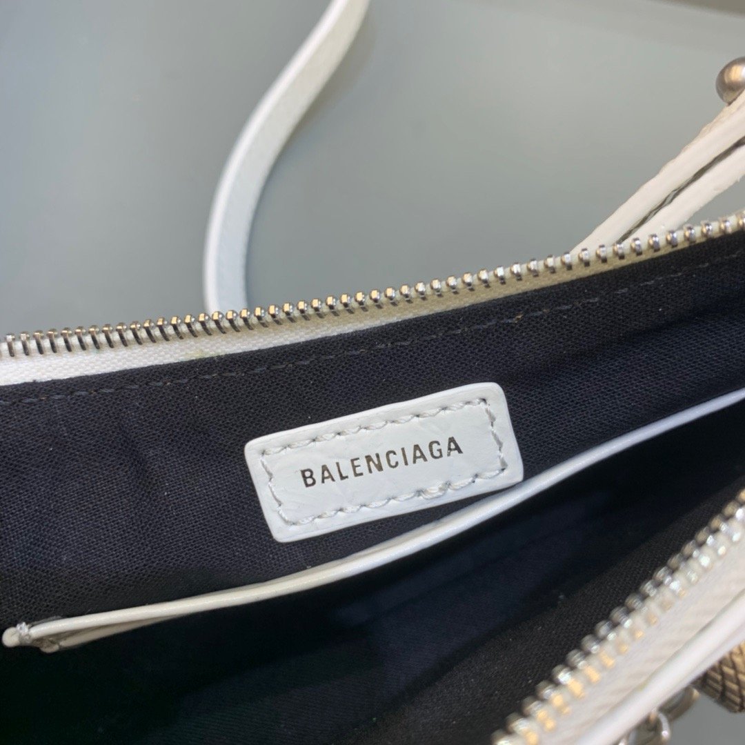Balen Le Cagole Mini Bag With Chain In White, For Women, Bags 8.2in/21cm
