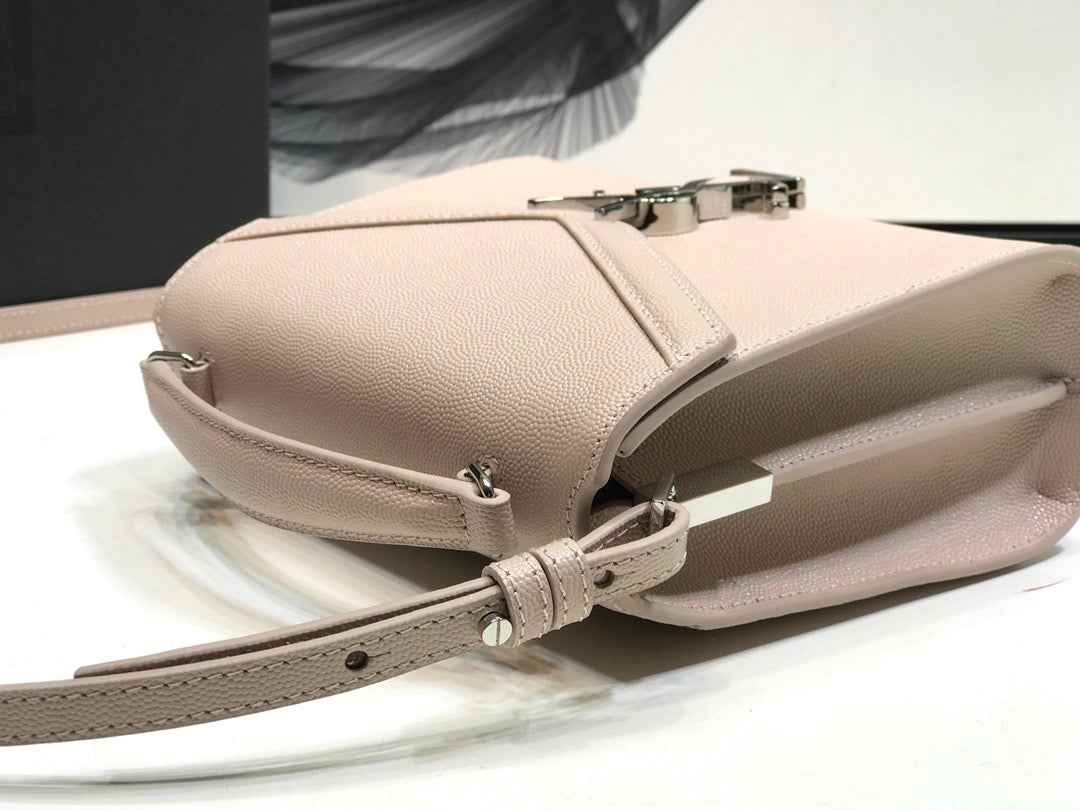 YSSL Cassandra Medium Top Handle Bag Beige For Women 9.6in/24.5cm YSL
