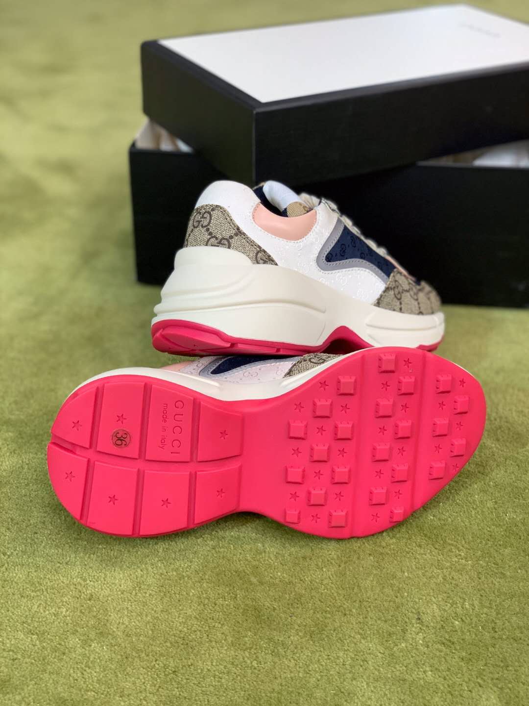 FC-GCI Rhyton GG Brown Pink Sneaker 046