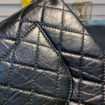 CHL 2.55 Handbag Silver Hardware Black For Women, Women’s Bags, Shoulder And Crossbody 11in/28cm A37586