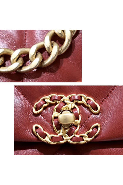 CHL 19 Handbag 26cm Burgundy For Women AS1160