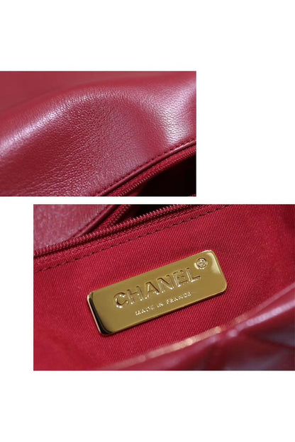 CHL 19 Handbag 26cm Burgundy For Women AS1160