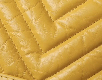 CHL Chevron Gabrielle Hobo Bag 20cm Aged Calfskin Leather Spring/Summer Act 1 Collection, Yellow