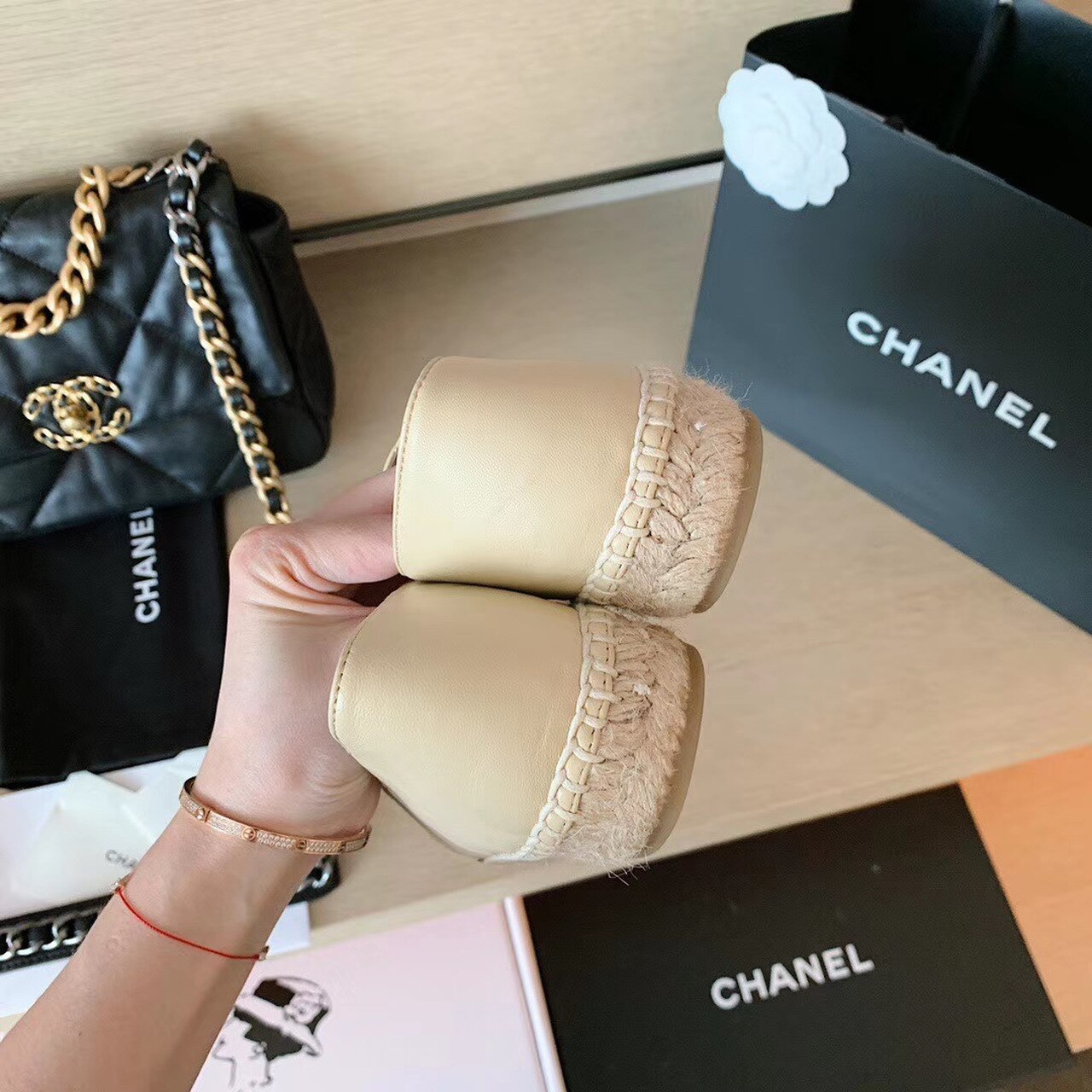 CHL BEIGE/BLACK ESPADRILLES