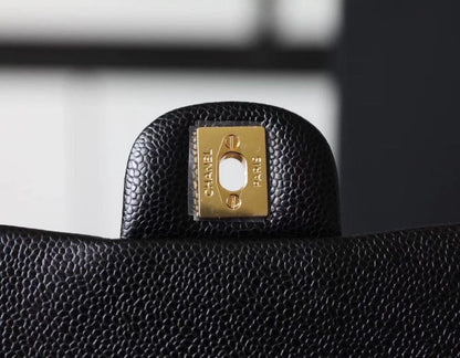Chanel Classic Mini Flap Bag Gold Toned Hardware Black For Women 6.7in/17cm