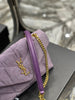 YSSL Puffer Toy Bag Blesched Lilac In Denim For Women 9in/23cm YSL