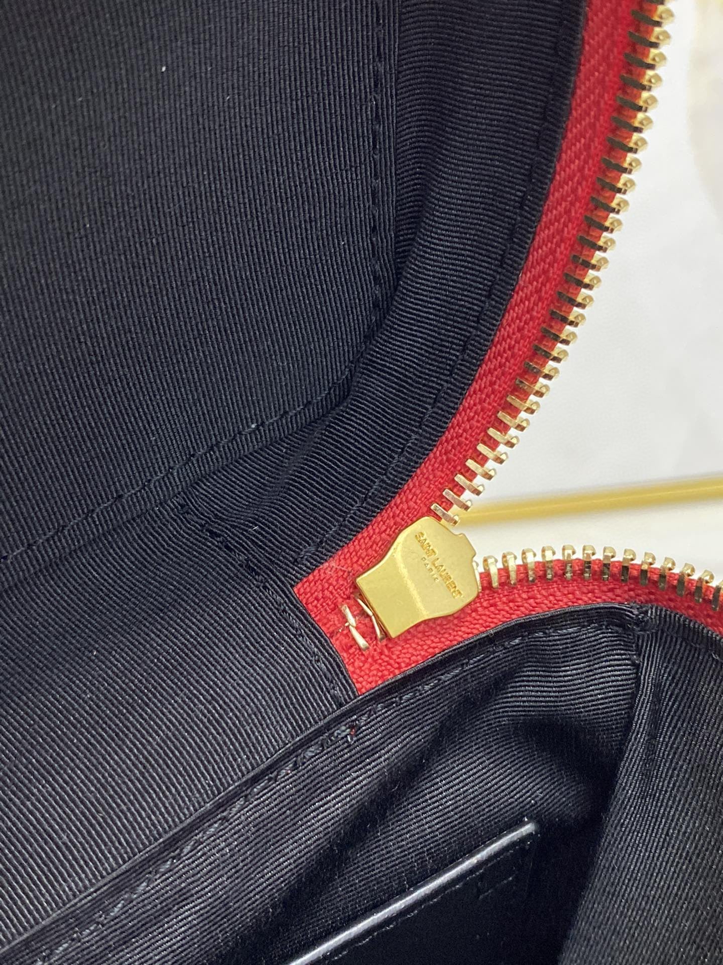 YSSL 80’s Vanity Bag In Carré-Quilted Grain De Poudre Red For Women 6.4in/16.5cm YSL 649779DME276805