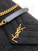YSSL Loulou Medium Chain Bag In Matelasse "Y" Black With Gold Hardware For Women 12.5in/32cm YSL 5749461U8671000
