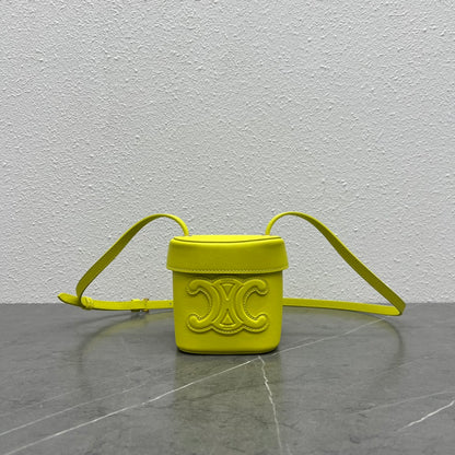 CE Small Box Cuir Triomphe Yellow For Women 4in/11cm 