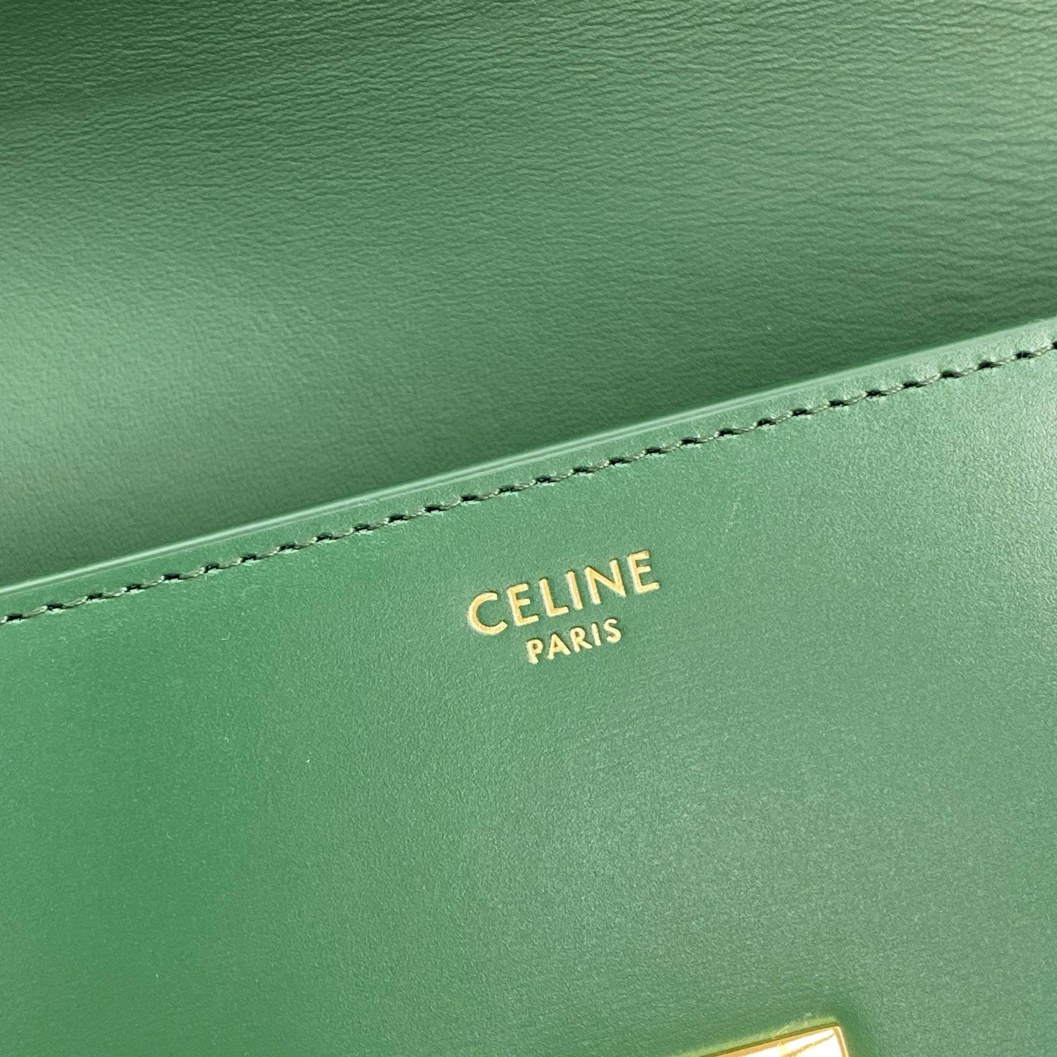 CE Triomphe Shoulder Bag Green For Women 8in/20cm 