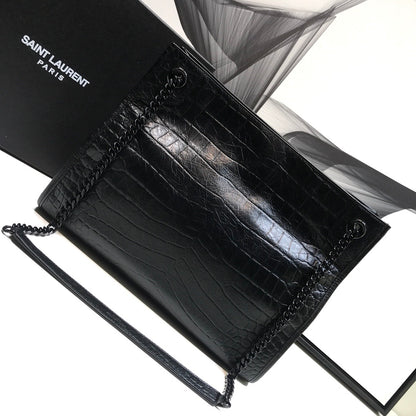 YSSL Niki Medium Shopping Bag Black For Women 12.6in/32cm YSL 