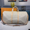 LV Keepall Bandouliere 55 Damier Azur Canvas For Women,  Travel Bags 21.7in/55cm LV N41429