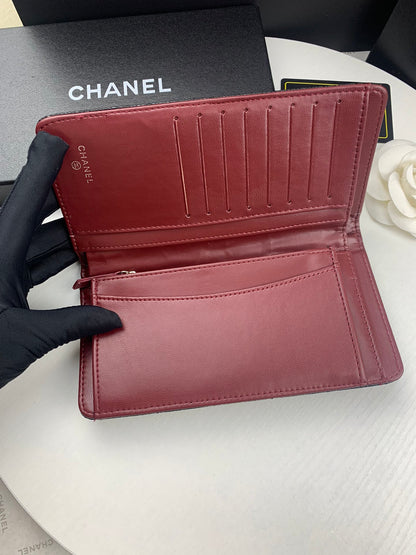 CHL BLACK CAVIAR LEATHER CLASSIC LONG FLAP WALLET 19.5CM