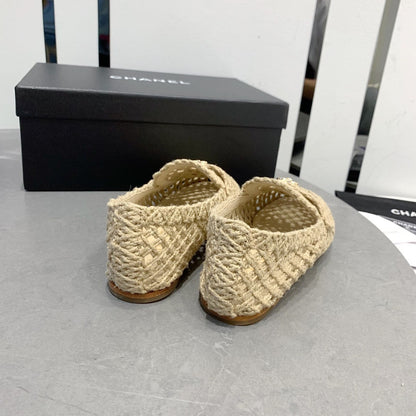 CHL BEIGE JUTE BRAIDED CORD LOAFERS