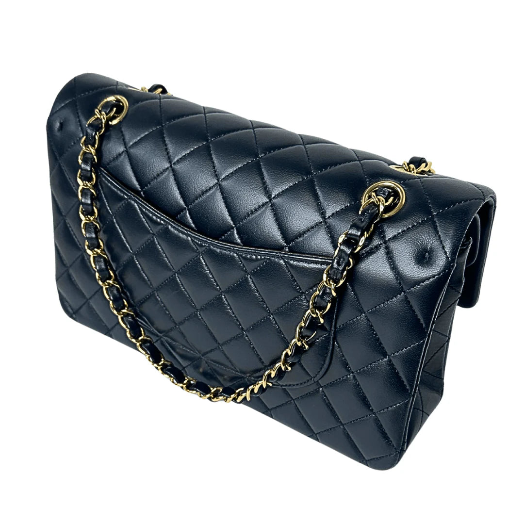 CHL CLASSIC 11.12 HANDBAG NAVY BLUE 9.9IN/25.5CM