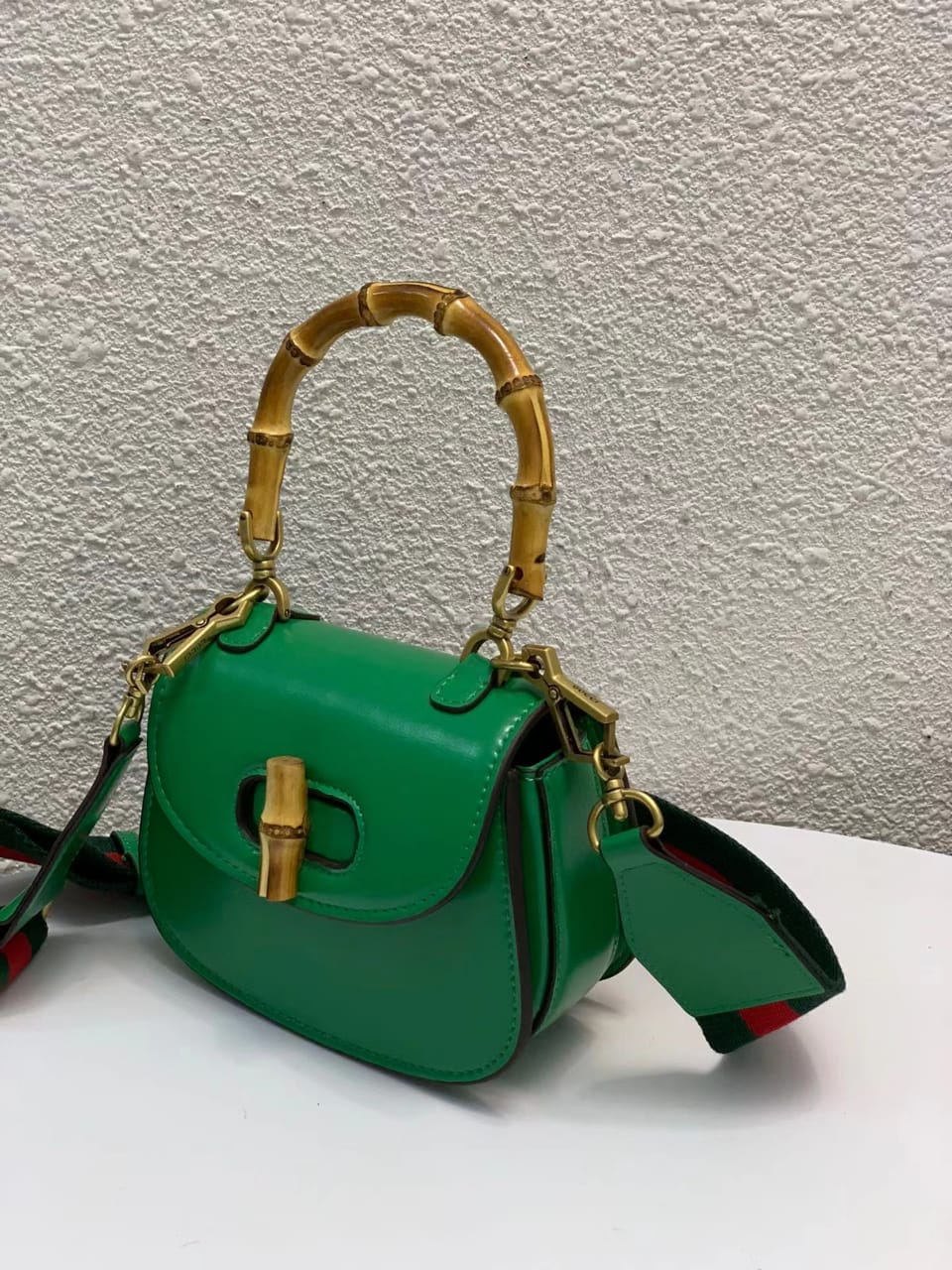gg Bamboo 1947 Small Top Handle Bag Green  For Women 8.3in/21cm gg 675797 10ODT 3384