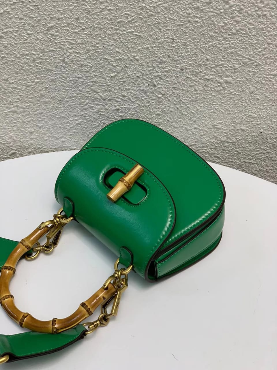 gg Bamboo 1947 Small Top Handle Bag Green  For Women 8.3in/21cm gg 675797 10ODT 3384