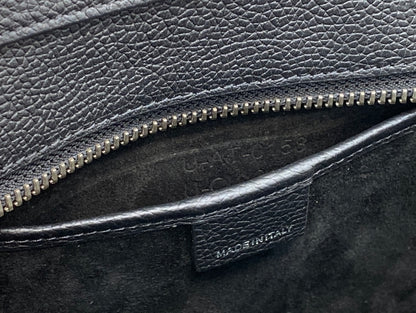 CE Nano LuGucciage Bag In Drummed Black For Women 8in/20cm 189243DRU.38NO