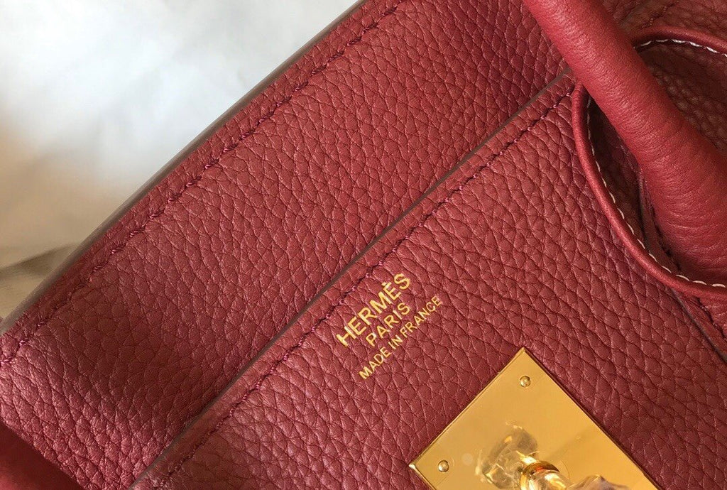 HM Birkin Garnet Red Clemence With Gold Hardware Bag For Women, Handbags, Shoulder Bags 30cm/12in