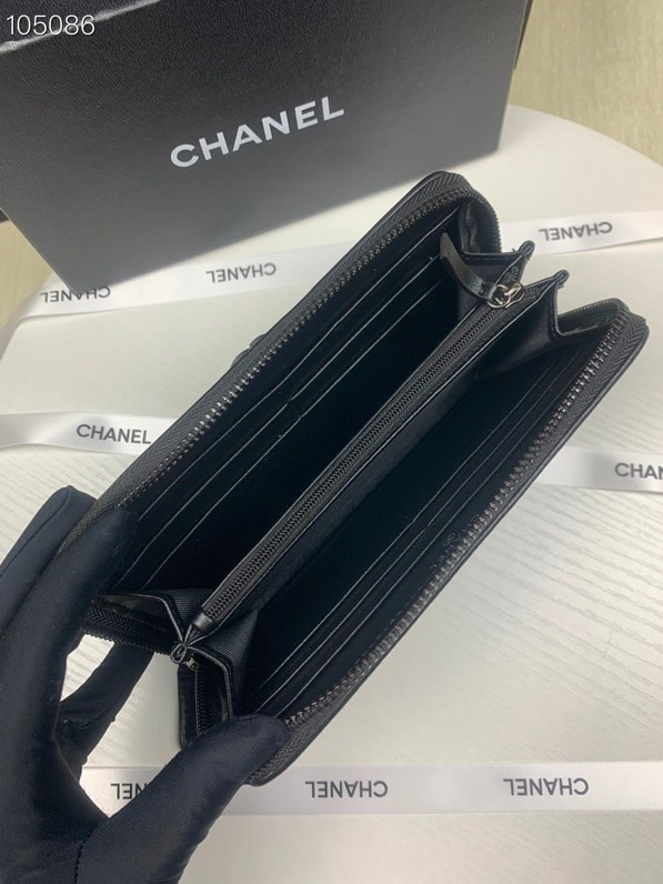 CHL BOY LONG ZIPPED WALLET BLACK 19.4CM