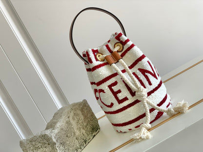 CE Teen Drawstring In Textile With CE All-Over White/Red For Women 7in/19cm