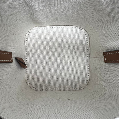 CE Small Box Cuir Triomphe In Textile Natural / Tan For Women 4in/11cm 