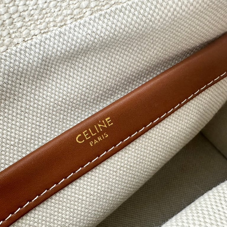 CE SMALL CABAS THAIS IN TEXTILE WITH JACQUARD IN WHITE 25CM