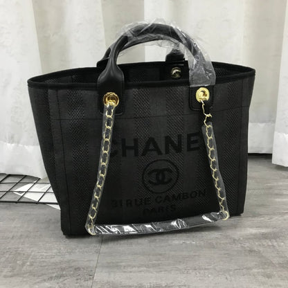 CHL CANVAS LARGE BLACK TOTE BAG 38CM A66941