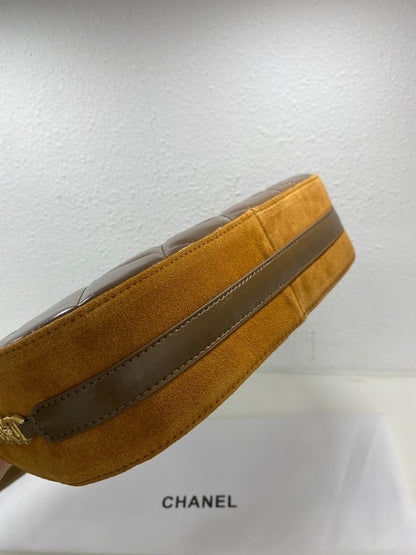 CHL 22s PEARL CRUSH HOBO BAG LAMBSKIN 28CM KHAKI