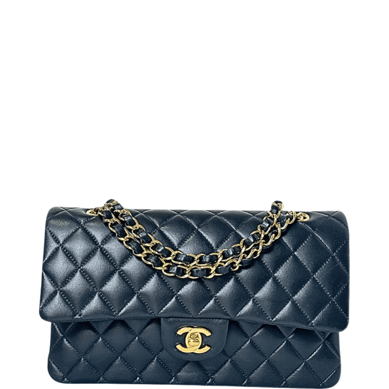 CHL CLASSIC 11.12 HANDBAG NAVY BLUE 9.9IN/25.5CM