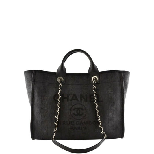 CHL CANVAS LARGE BLACK TOTE BAG 38CM A66941
