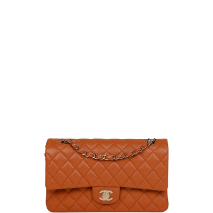 CHL CLASSIC MEDIUM LAMBSKIN FLAP BROWN AND GOLD 25CM