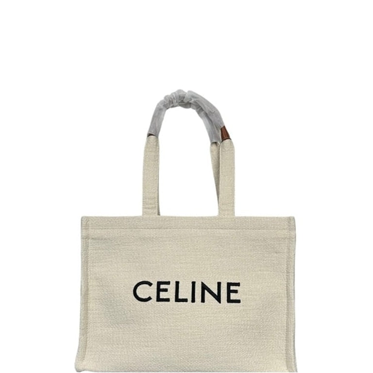 CE LARGE CABAS THAIS IN TEXTILE WITH JACQUARD IN WHITE 41CM