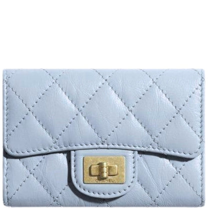 CHL 2.55 FLAP CARD HOLDER LIGHT BLUE WALLET