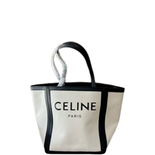 CE LARGE SQUARE IN TEXTILE WITH PRINT AND CALFSKIN BLACK 48CM