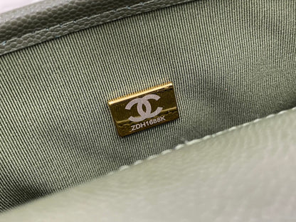 CHL 22K Flap Bag Dark Green For Women, Women’s Bags 8.1in/20.5cm