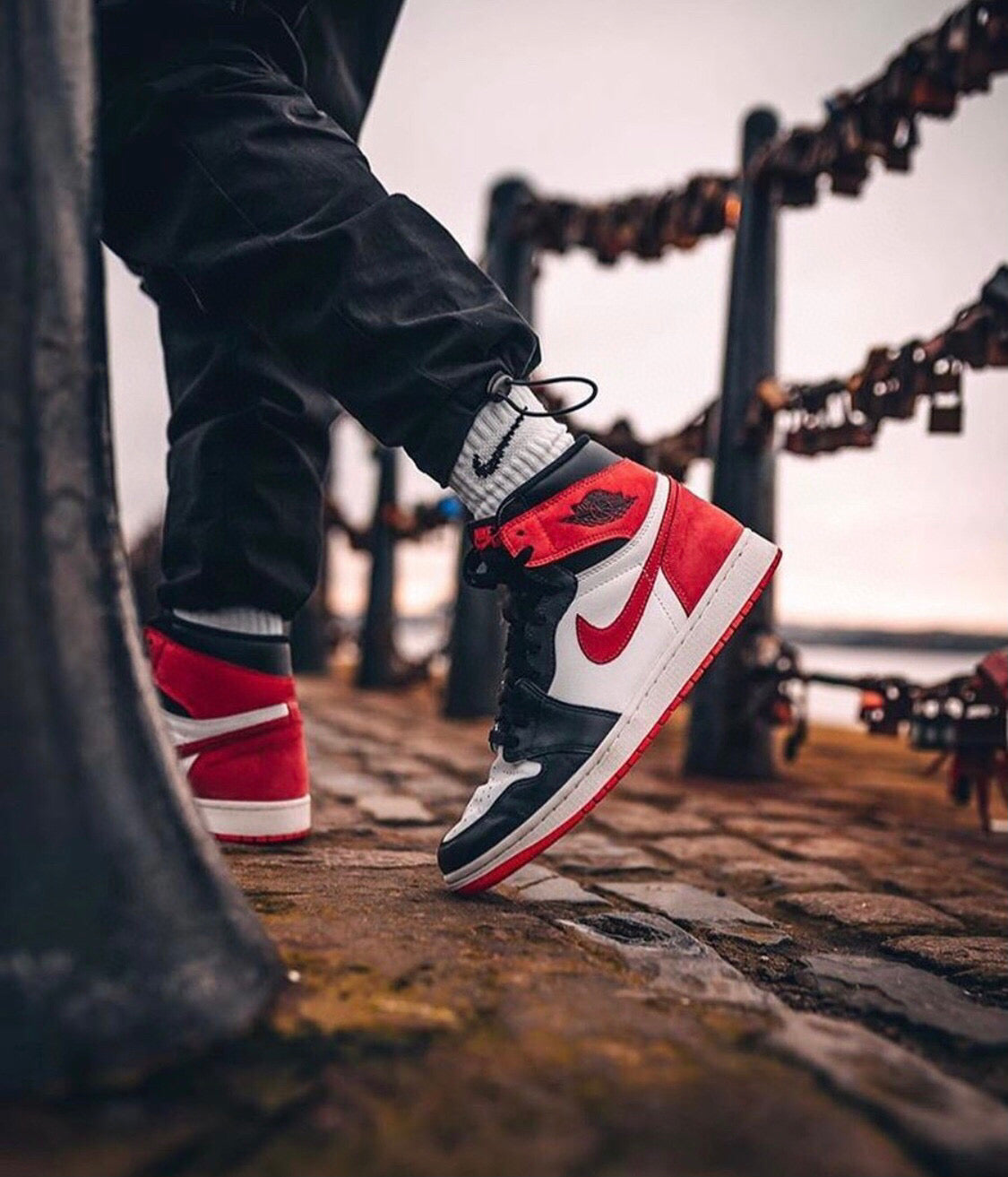 FC - AJ1 High Six Crowns Black and Red